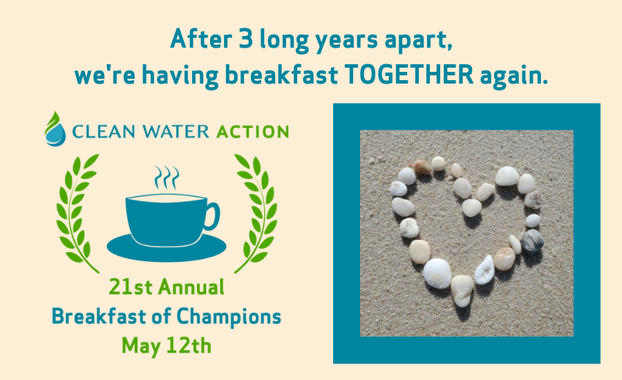 Image of a graphic for Clean Water Action's Breakfast of Champions Event in Rhode Island