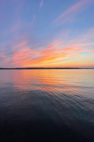 Sunset over Minnesota Lake
