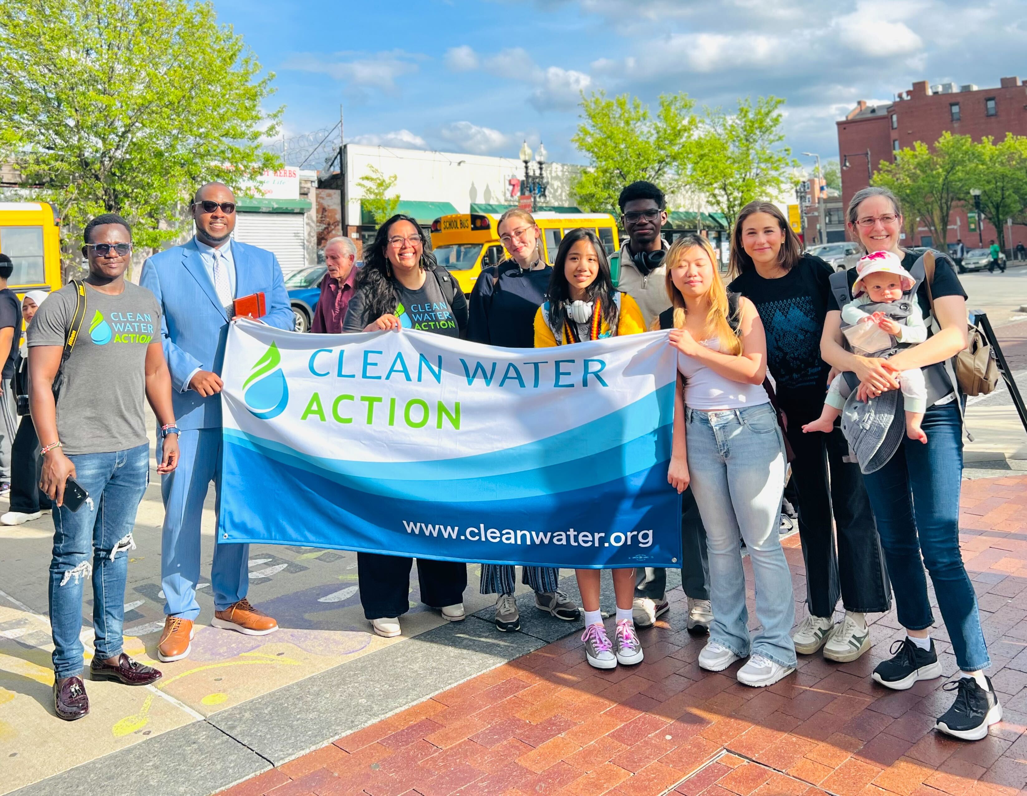 Image of Clean Water Action staff at a rally on World Asthma Day