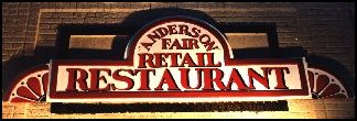 Anderson Fair Retail Restaurant sign, Houston TX