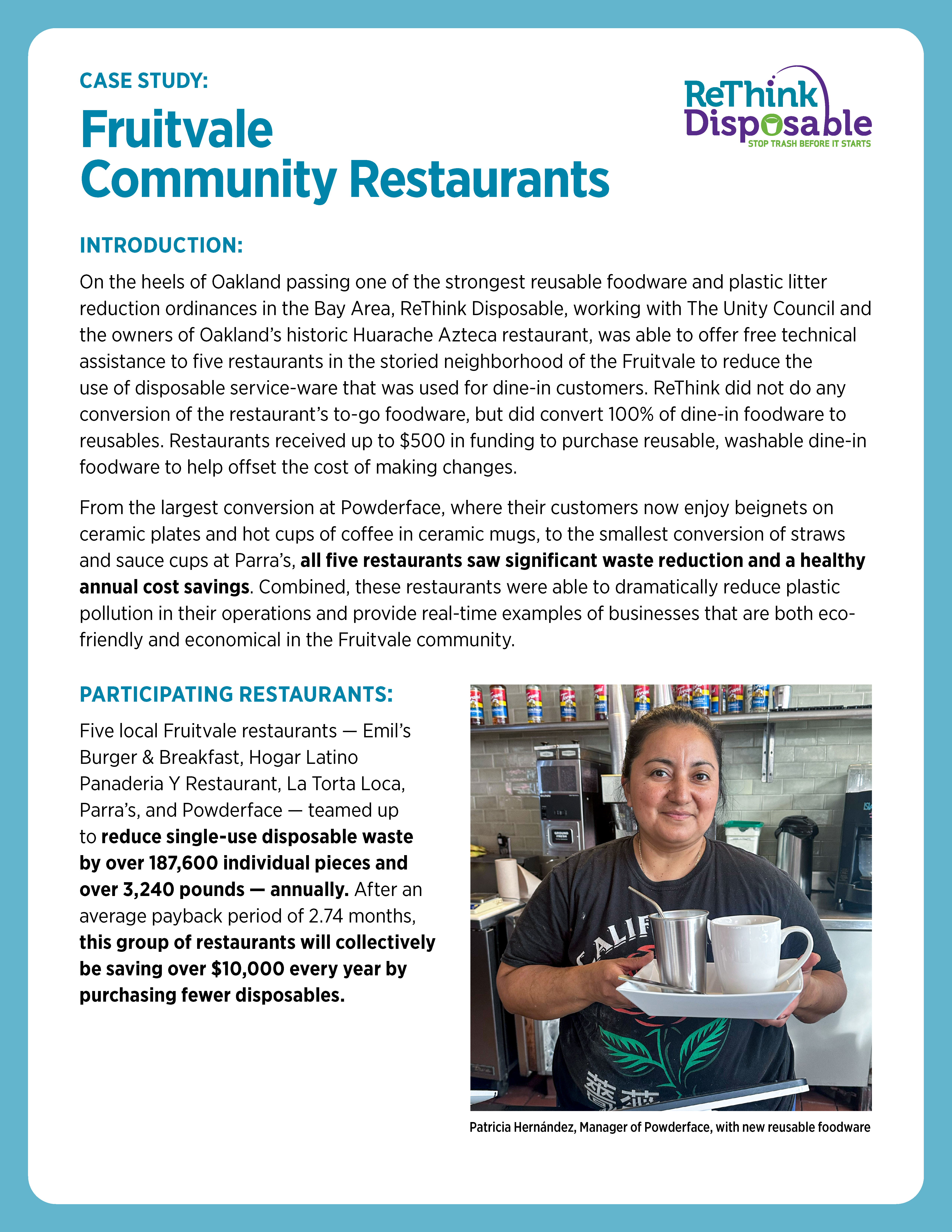 Fruitvale Community Restaurants, Page 1