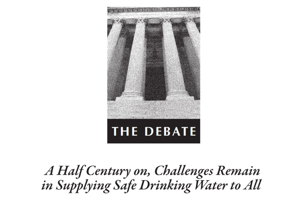 Cover of Environmental Forum Safe Drinking Water Act 50th Anniversary "Debate in Print"