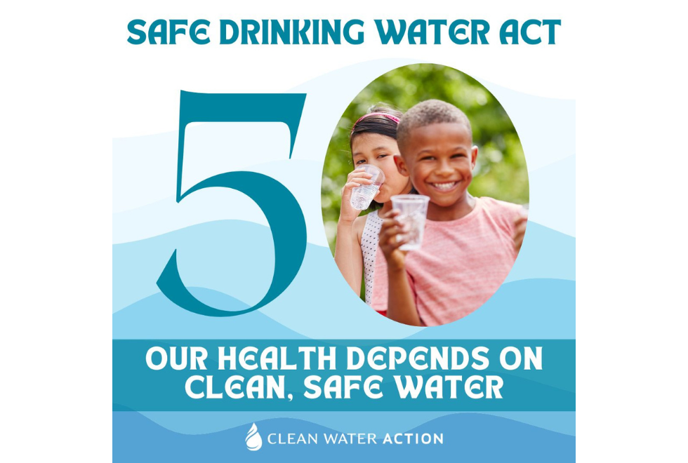 graphic design that says Safe Drinking Water Act turns 50!