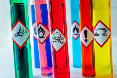 Image of toxic chemicals in vials - canva