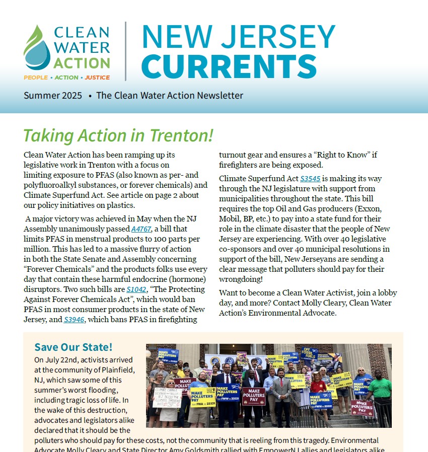 cover image for new jersey currents newsletter - summer 2025