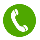 Phone receiver in green circle