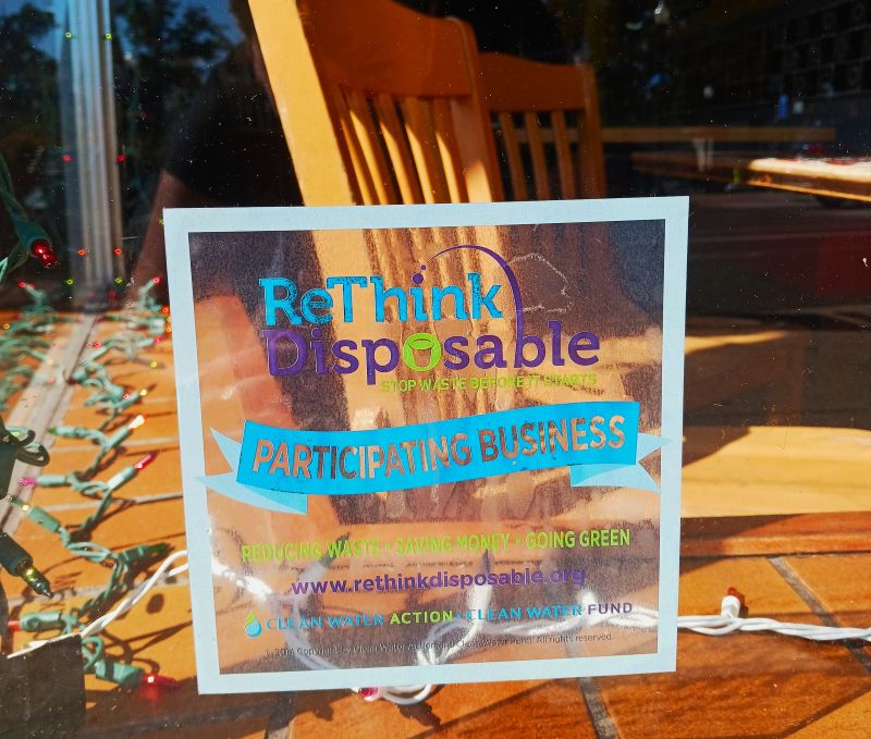 ReThink Disposable sticker