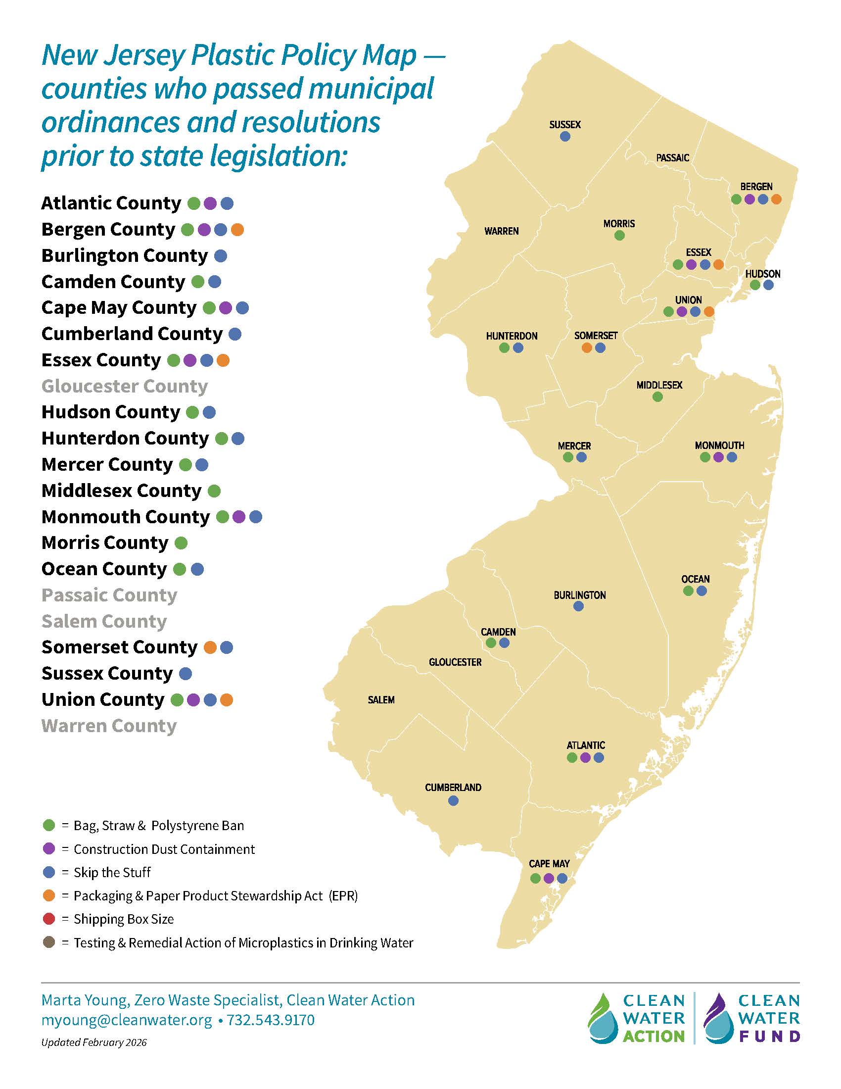 NJ Plastics Policies Map