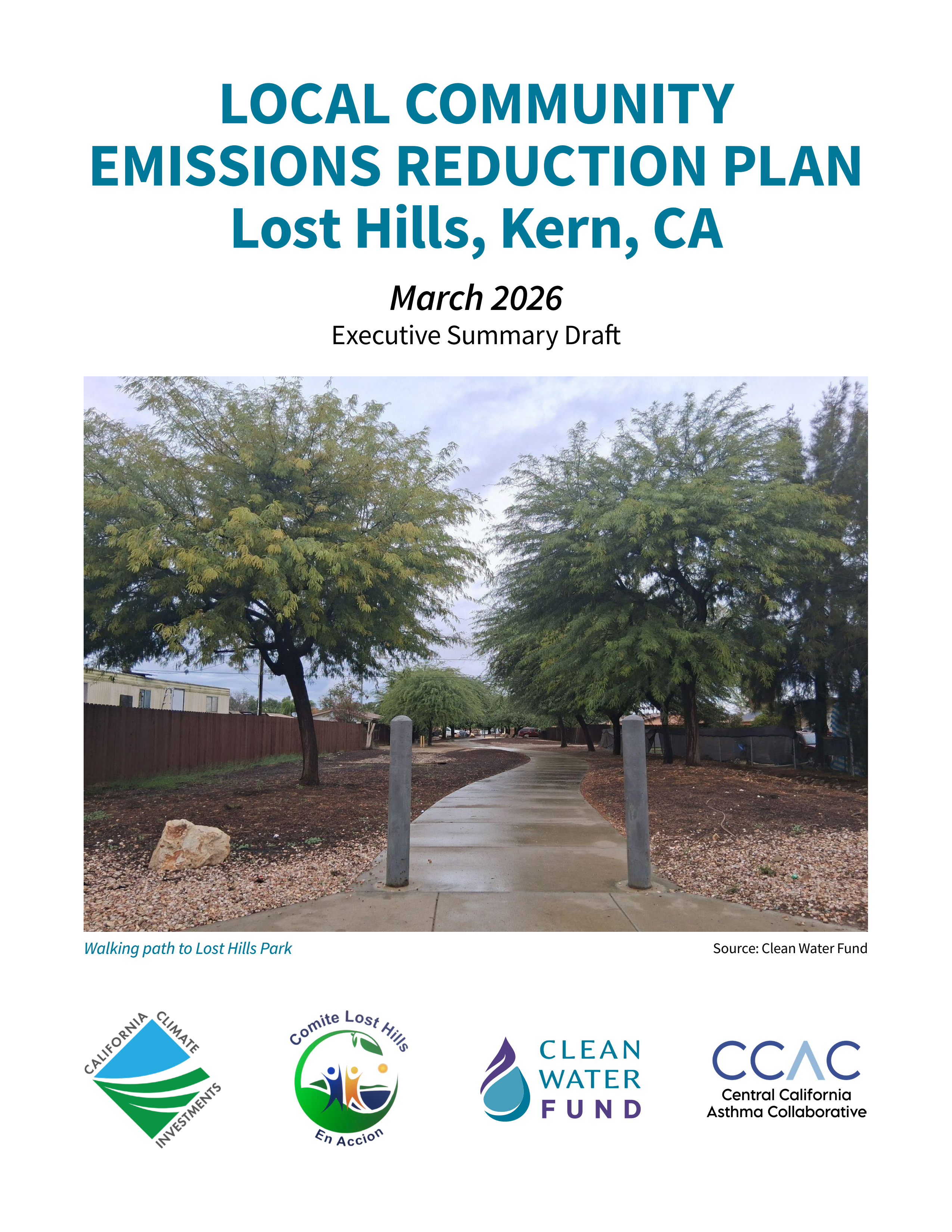 Executive Summary of the Local Community Emissions Reduction Plan for Lost Hills, Kern, CA