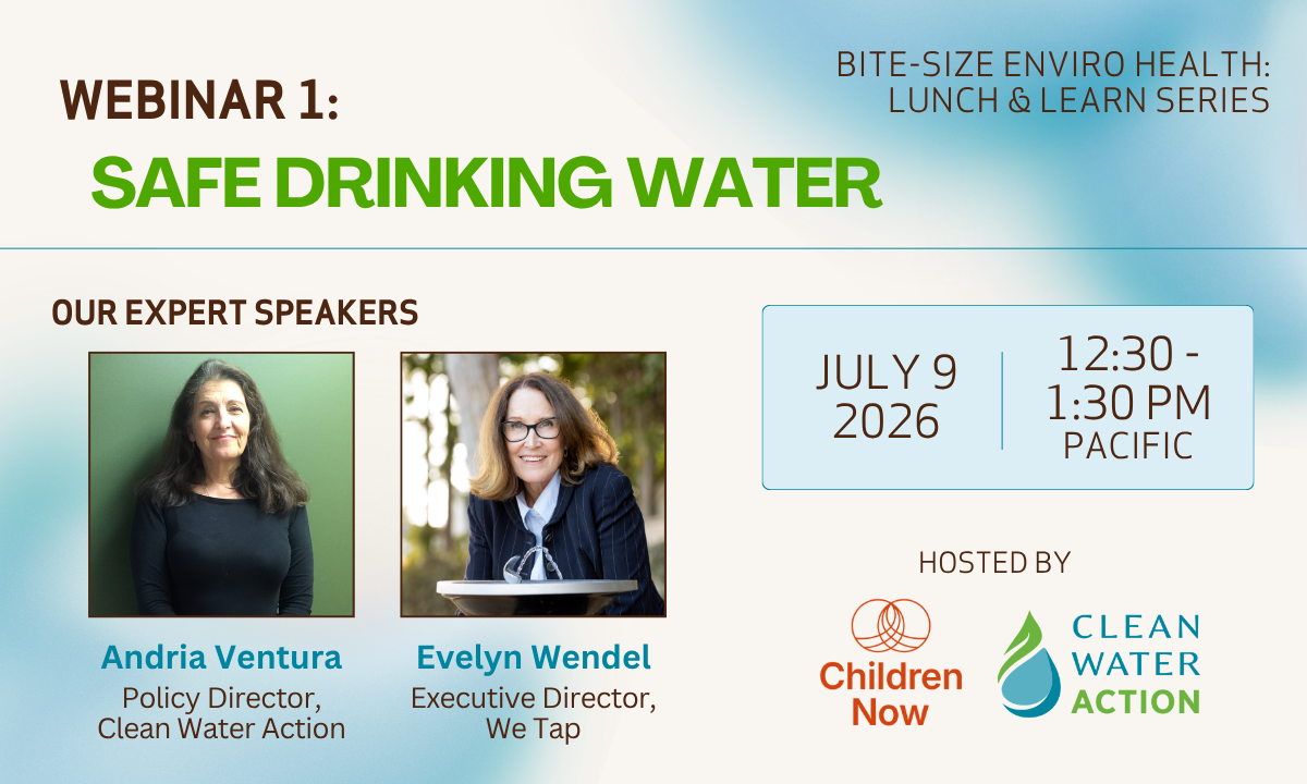 Safe Drinking Water Webinar with expert speakers Andria Ventura and Evelyn Wendel