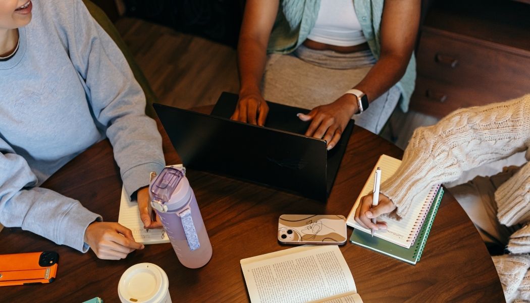 image of people studying together