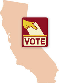 CA map that says "vote" 