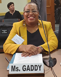 Kim Gaddy testifying in front of Congress