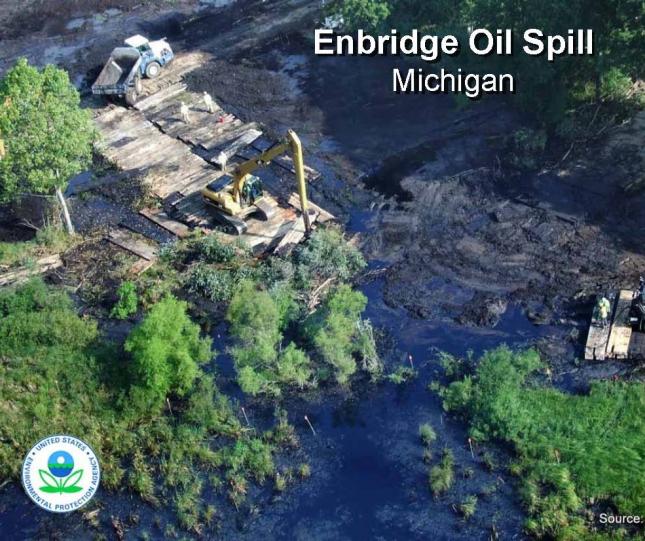 Kalamazoo Oil Spill, seen from above
