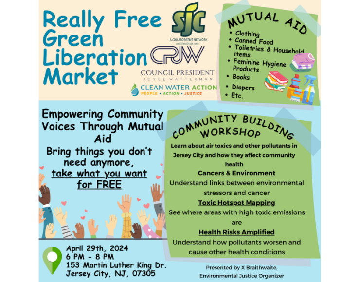 Graphic design with text that says Really Free Green Liberation Market