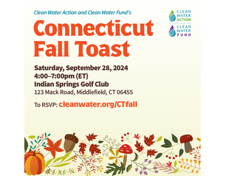 Graphic design of Clean Water Action's CT Fall Toast