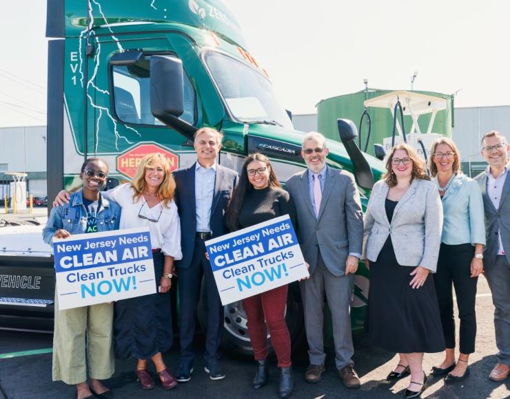 Image of Tolani and Clean Water Action during a diesel press event