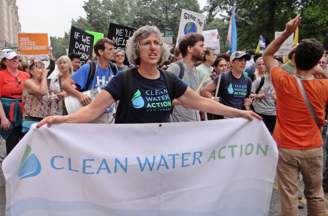 Amy Goldsmith at the People's Climate March in 2014-Photo copyright Clean Water Action
