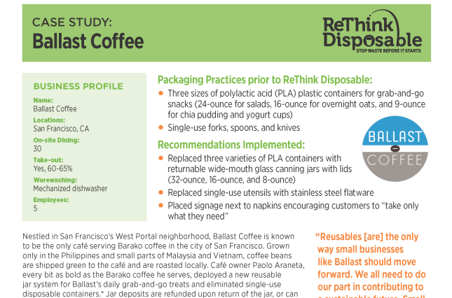 ReThink Disposable Case Study | Ballast Coffee, Page 1