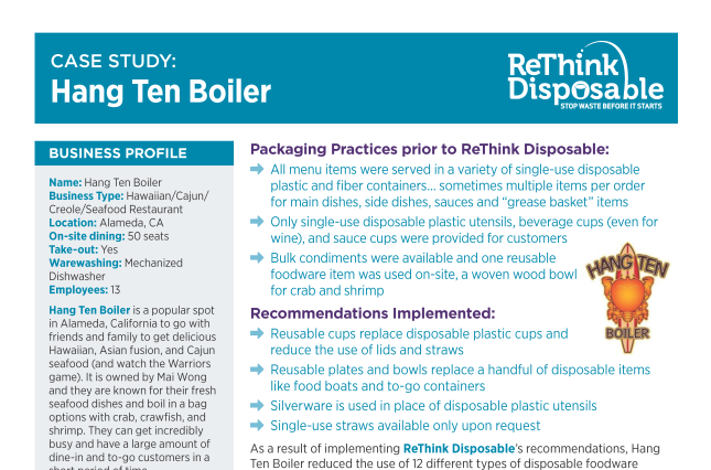 ReThink Disposable Case Study: Hang Ten Broiler | Page 1