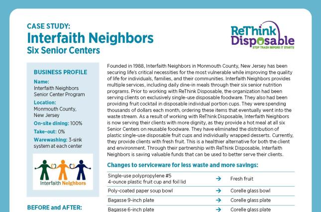ReThink Disposable Case Study - Interfaith Neighbors Page 1