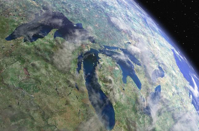 Great Lakes as seen from space