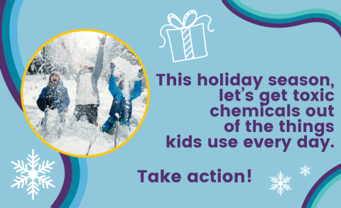 holiday version of toxic free kids graphic