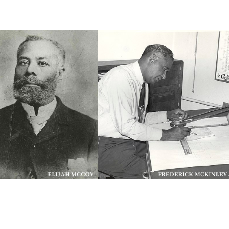 Image of Elijah McCoy & Frederick McKinley Jones-Wikimedia Pubic Domain