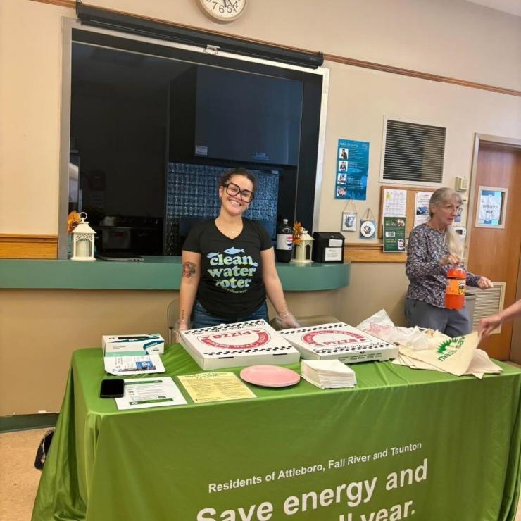 Image of Clean Water Action's Energy Efficiency Organizer Shay at a Mass Save event