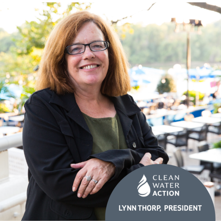 photo of lynn thorp, president of clean water action on balcony