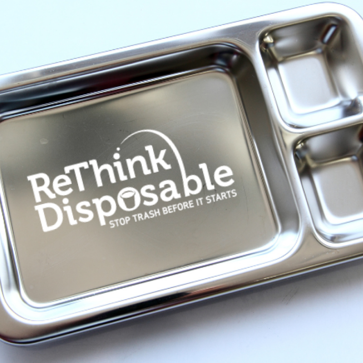 Stainless steel tray ReThink Disposable