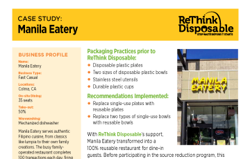ReThink Disposable Case Study | Manila Eatery, Page 1