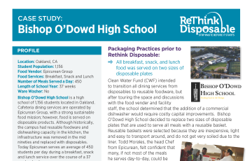 ReThink Disposable Case Study, Bishop O’Dowd High School | Page 1