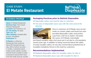 ReThink Disposable Case Study El Metate Restaurant | Page 1