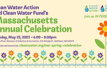 Image of Clean Water Action's Annual Event Celebration in MA graphic