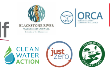Image of logos from the Coalition of Rhode Island bottle bill advocates 