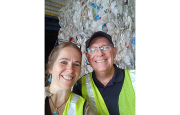NJ Clean Water Action Marta Young at a Recycling Facility