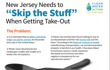 Image of Clean Water Action's Fact Sheet "Skip the Stuff" When Getting Take-out