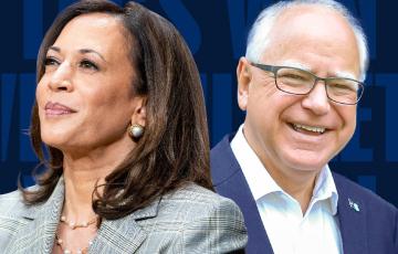 Image of Kamala Harris and Tim Walz