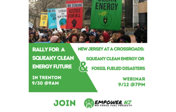 Graphic of Empower NJ's Virtual Rally for Clean Energy on 9/20