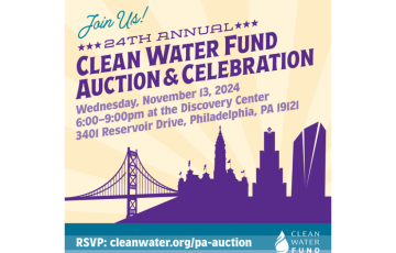 Graphic of Clean Water Action's annual auction and celebration in Philly