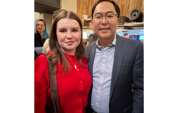 Molly Cleary and US Senator Andy Kim