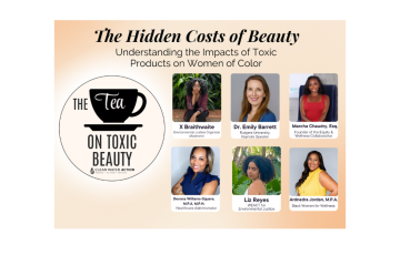 graphic design for Clean Water Action's Hidden Costs of Beauty webinar