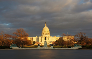 Capitol Building with stormy sky