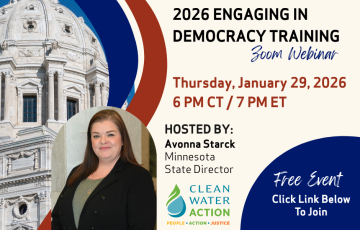 Graphic for MN - 2026 Engaging in Democracy Training with Avonna's Pic and State Capitol