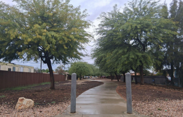 Walking path to Lost Hills Park