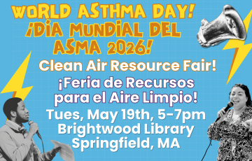 clean air fair may 19th, 5-7pm, brightwood branch library, springfield MA