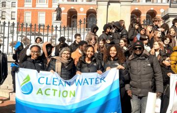 Youth Action Collaborative students rallied at the Massachusetts State House in February.