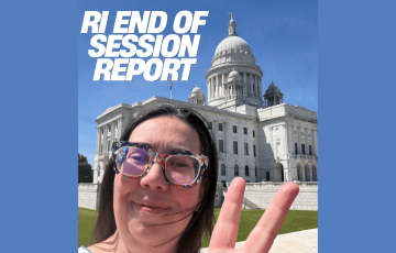 emily at the RI capitol