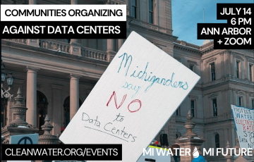 Communities organizing against data centers, July 14th 6 pm Ann Arbor and on Zoom
